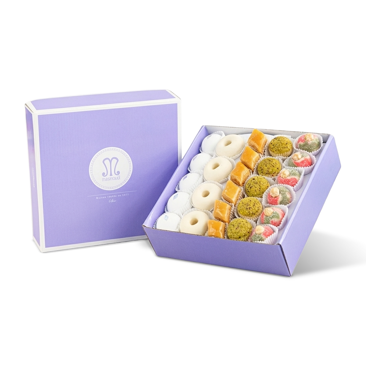 ASSORTED ALMOND PASTRY GIFT BOX – 1KG TUNISIAN SWEETS